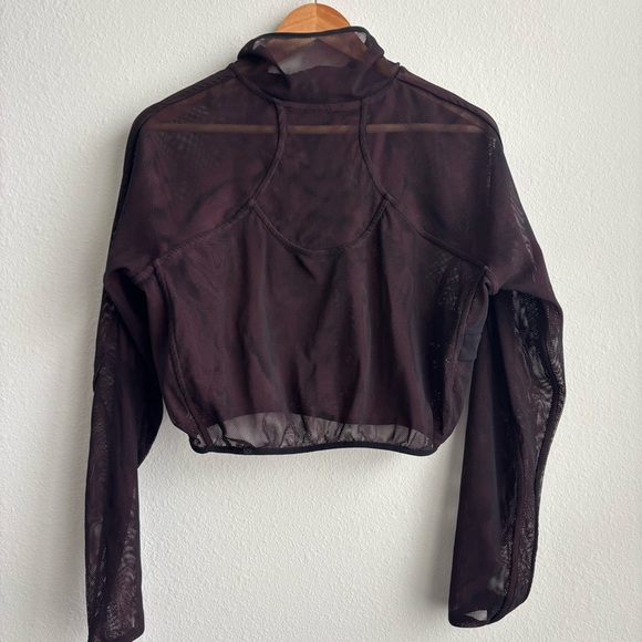 Lululemon Athletica Reversible Mesh 1/2 Zip Jacket Burgundy and Black Pullover - Picture 13 of 14